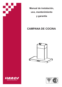Manual de uso Llanos Arcus Touch 90 Campana extractora