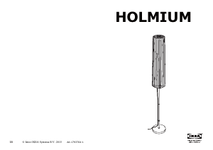 Manual IKEA HOLMIUM Lampă