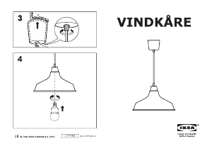 Посібник IKEA VINDKARE Лампа