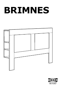 Käyttöohje IKEA BRIMNES Sängynpääty