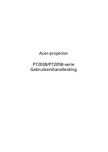 Handleiding Acer P7230B Beamer