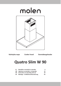 Priručnik Molen Quatro Slim W 90 Kuhinjska napa