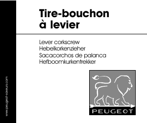 Mode d’emploi Peugeot Baltaz Tire-bouchon