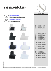 Bedienungsanleitung Respekta CH55090SA++ Dunstabzugshaube