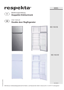 Handleiding Respekta KS143W Koel-vries combinatie