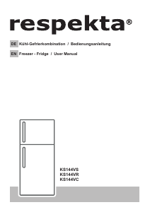 Handleiding Respekta KS144VC Koel-vries combinatie