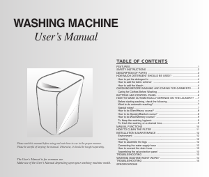 Manual Samsung WA1351S Washing Machine