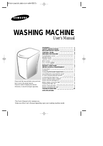 Manual Samsung WA85K2S Washing Machine