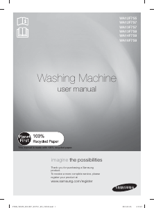 Manual Samsung WA13F7S7MWA/FQ Washing Machine