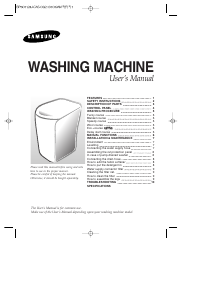 Manual Samsung WB90B5 Washing Machine