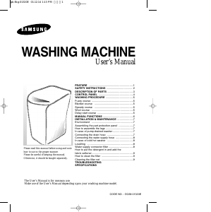 Manual Samsung WA107FA1 Washing Machine