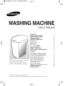 Manual Samsung WA8000B2 Washing Machine