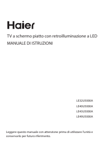 Manuale Haier LE32U5000A LED televisore