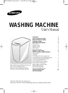 Manual Samsung SW12E1SP Washing Machine