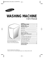 Manual Samsung WA91R3 Washing Machine
