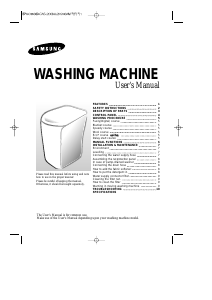 Manual Samsung WA10B5 Washing Machine
