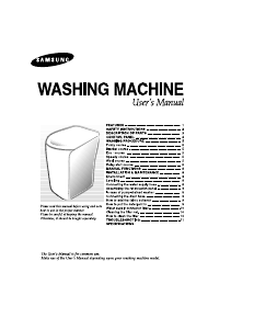 Manual Samsung WA80H2 Washing Machine