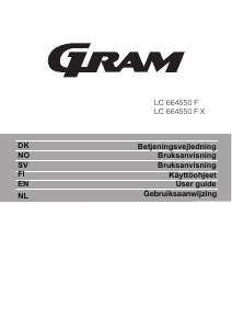 Bruksanvisning Gram LC 664550 F Kylskåp