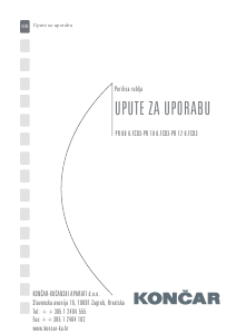Priručnik Končar PR 08 6.FCD3 Stroj za pranje rublja