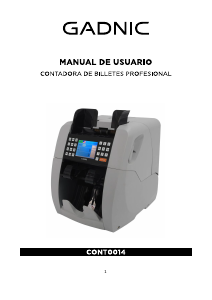 Manual de uso Gadnic CONT0014 Contadora de billetes