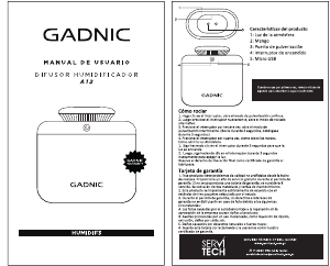 Manual de uso Gadnic HUMIDIF3 Humidificador