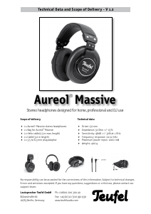 Manual Teufel Aureol Massive Headphone
