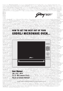 Manual Godrej GME 25GP1 MKM Microwave