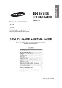 Handleiding Samsung RS20NCMS6 Koel-vries combinatie