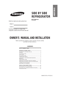 Handleiding Samsung RS20CASH Koel-vries combinatie