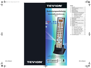 Bedienungsanleitung Tevion UFB 214 Fernbedienung