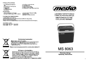 Manual Mesko MS 8063 Cool Box