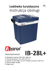 Manual Abarqs IB-28L+ Cool Box