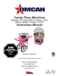 Manual Omcan CF-CN-0520-T Cotton Candy Machine
