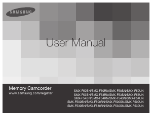Manual Samsung SMX-F50BN Camcorder