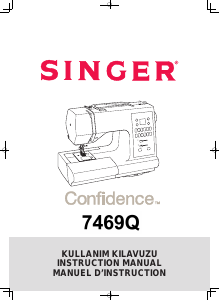 Kullanım kılavuzu Singer 7469Q Confidence Quilter Dikiş makinesi