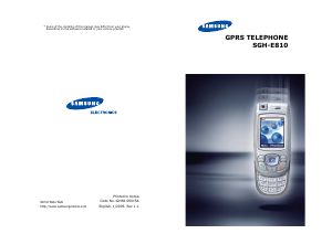Handleiding Samsung SGH-E810C Mobiele telefoon