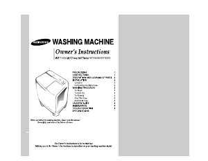 Manual Samsung WT7100 Washing Machine