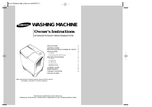 Manual Samsung WT9200 Washing Machine