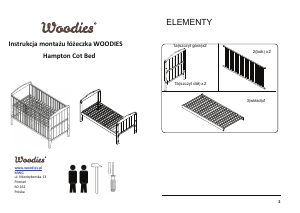 كتيب Woodies Hampton سرير أطفال