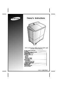 Manual Samsung WT65H33 Washing Machine