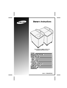 Manual Samsung WT75C33 Washing Machine