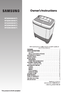 Manual Samsung WT82M4000HB Washing Machine