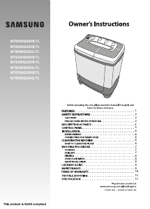 Manual Samsung WT82M4000HL Washing Machine