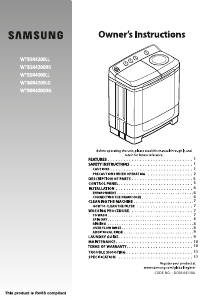 Manual Samsung WT85R4000LL/TL Washing Machine
