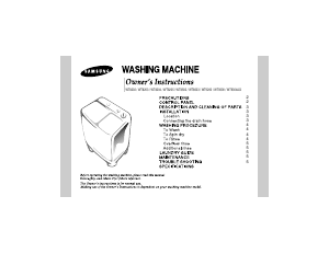 Manual Samsung WT8204EG/XTL Washing Machine