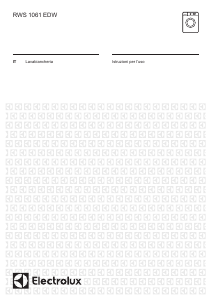 Manuale Electrolux RWS1061EDW Lavatrice