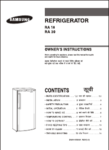 Manual Samsung RA18EVWS Refrigerator