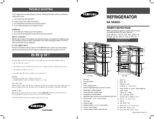 Manual Samsung RA18YVTT1/XTL Refrigerator