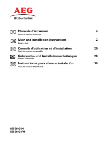 Manual de uso AEG-Electrolux 85550G-M Placa