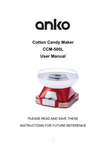 Manual Anko CCM-500L Cotton Candy Machine